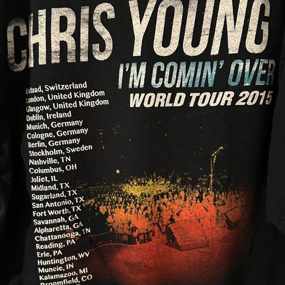 Chris Young I’m Comin’ Over Tour  2015 Concert T-shirt - Medium - Picture 5 of 5